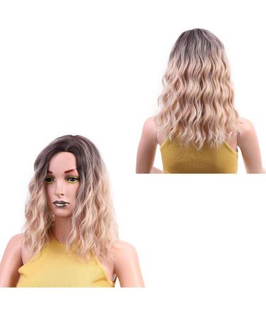 HBINGBING Short Wavy Synthetic Wig - Mixed Brown & Blonde Natural-Looking Wigs for Women | International Shipping Available - Buy Online on GoSupps.com