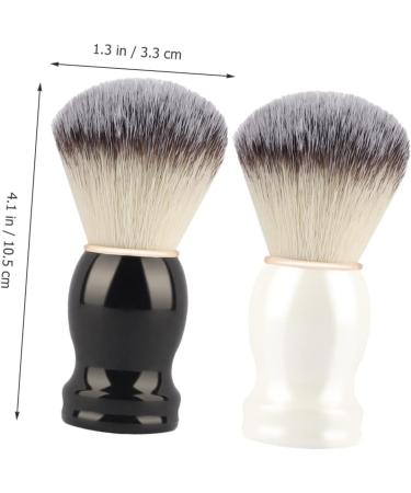 Beatifufu Manual Shaving Brush Set - 2 Pieces Razor Brush Tool for Hairdressing & Foaming Razor Cleaning Accessories - International Shipping Available - Buy Online on GoSupps.com
