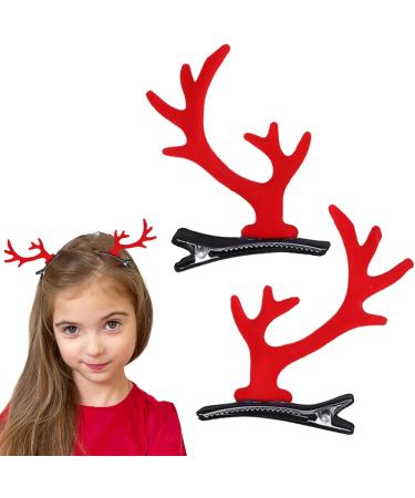 Christmas Reindeer Hair Clips Dragon Horn Antler Hair Ornament | Antler Hair Accessories Antlers Ears Barrettes for Women Girls Family  - Buy Online on GoSupps.com