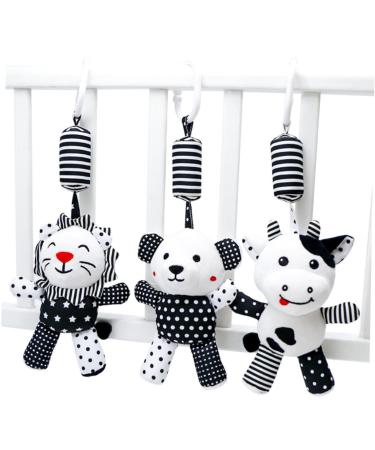 Buy Toyvian Black and White Newborn Toy - Adorable Rattle with Animal Motifs & Bed Bell for Babies - Buy Online on GoSupps.com