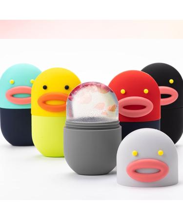 Facial Ice Mold - Silicone Ice Face Roller | Convenient Usage Ice Cube Roller | Versatile Enhancer Cold Face Ice Roller | Long Lasting Duck Ice Mold for Eye Puffiness Brighten & Tighten Skin - Buy Online on GoSupps.com