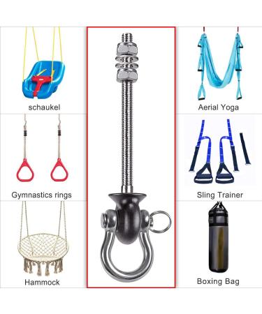 Dolibest Set of 4 Stainless Steel Swing Hangers for Playground, Porch, Yoga Hammock Chair - 1500LB Capacity - Buy Online on GoSupps.com