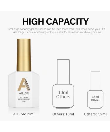 AILLSA White Gel Nail Polish 15 ML - Long Lasting UV Gel Varnish for DIY Manicure at Home - Buy Online on GoSupps.com