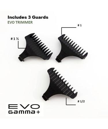 GAMMA+ Evo Magnetic Motor Cordless Hair Trimmer with Customized Lids, Axis Shields, 3 Guards, Black Diamond Carbon DLC Blade - Chrome/Gold/Rose Gold - Buy Online on GoSupps.com
