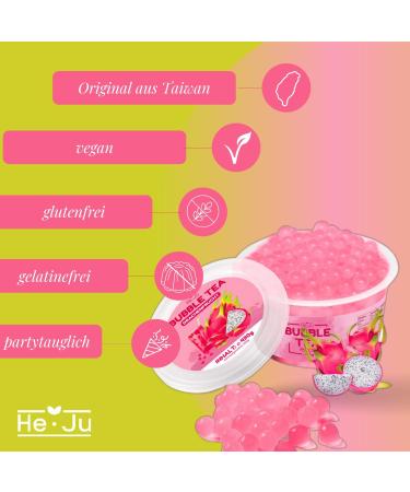 Bubble Tea Perles de Dragonfruit 490 GRAMMES Bob Perles de Dragonfruit Boba perles de fruits vegan sans gluten et plus de contenu - Buy Online on GoSupps.com
