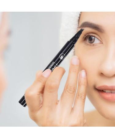 Waterproof 3D Eyebrow Pencil With 4 Prong Tips 2024 New Eyebrow Pencil With Prong Tip Applicator Smudge Proof Transfer Proof Easily Create Natural Eyebrows - Buy Online on GoSupps.com