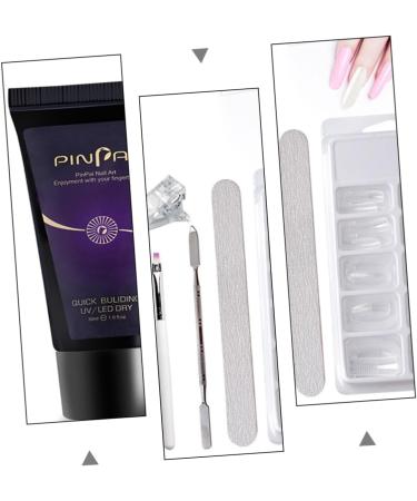 Housoutil 1set Set Nail Extension Glue Set Manicure Extended Glue Nail Art Brush Nail Art Extension Kit Nail Enhancement Trial Kit Nail Gel Nail Extension Kit Nail Polish Plastic Lengthen - Buy Online on GoSupps.com