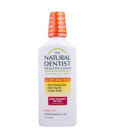 The Natural Dentist Healthy Gums Mouth Wash, Orange Zest Flavor, 16.9 Ounce Bottle Orange Zest 16.9 Fl Oz (Pack of 1)