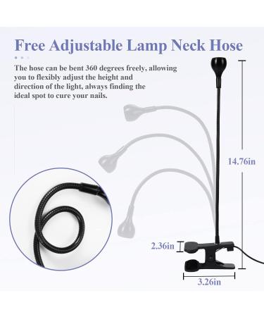 Saviland Mini Black Light LED Nail Lamp with Securing Clip - Rotatable Nail Dryer for Gel Polish - 3W U V Nail Lamp for Manicure at Home - Buy Online on GoSupps.com