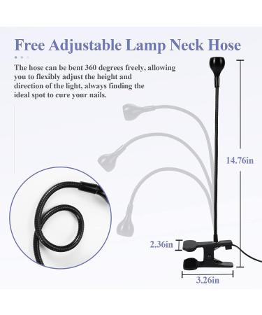 SAVILAND Black Mini UV LED Nail Lamp for Gel Polish Curing | Rotatable Light with Securing Clip for Manicures at Home - Buy Online on GoSupps.com