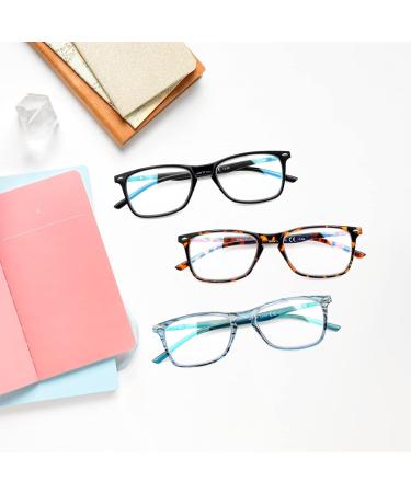 Sumkyle 3 Pack Progressive Multifocus Reading Glasses | Blue Light Blocking Computer Readers | Black | 2.0x Strength - Buy Online on GoSupps.com