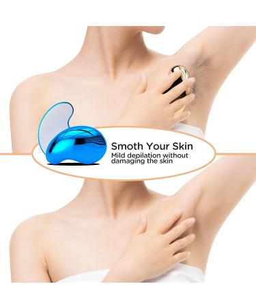 Crystal Hair Eraser - Painless Exfoliation and Hair Removal Tool - Portable and Reusable - Blue - Buy Online on GoSupps.com