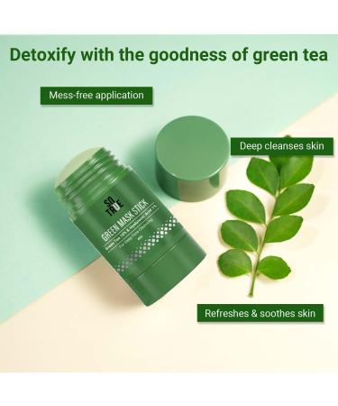 SOTRUE Green Tea Cleansing Mask Stick - Blackhead Removal Oil Control & Anti-Acne | Purifying Detox Mud Mask | Made in India - International Shipping Available - Buy Online on GoSupps.com