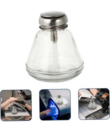 FOMIYES Press Glass Dispenser Nail Gel Polish Remover Liquid Dispenser Nail Salon Supplies Nail Clean Bottle Liquid Bottle Anti-static Stainless Steel Nail Polish Remover - Buy Online on GoSupps.com