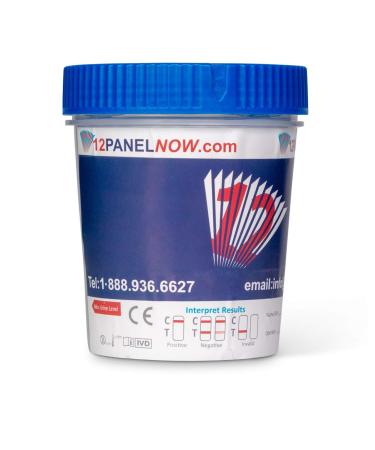 25 Pack 12 Panel Drug Test Screening Cups - Instant Urine Test for 12 Drugs with Temperature Strip - AMP BAR BUP BZO COC MDMA MET MTD OPI OXY TCA THC - Multi Panel Drug Test Kit - Buy Online on GoSupps.com