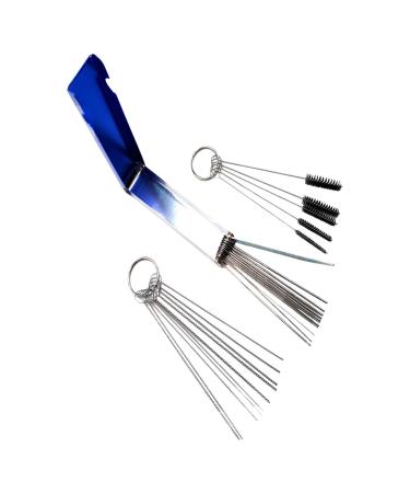 Carburetor Carbon Dirt Jet Cleaner Tool Kit 10125 Cleaning Wires Needles with Brushes Set of 3 Cleaning Brushes for Welder Carb Chainsaw Spray Guns Torch Tips Firing Stove Burner Holes