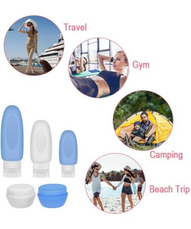 Selizo 10 Leakproof Silicone Travel Bottles - Cosmetic Toiletry Squeeze Containers - Buy Online on GoSupps.com