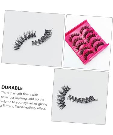 LALAFINA 15 Pairs Fake Eyelashes False Lashes Fluffy Natural Eyelashes Easiest Fake Lashes Magnetic Eyelash Multi-layer Lashes Simple A539 Extend Transparent Stalk Handmade Hair - Buy Online on GoSupps.com