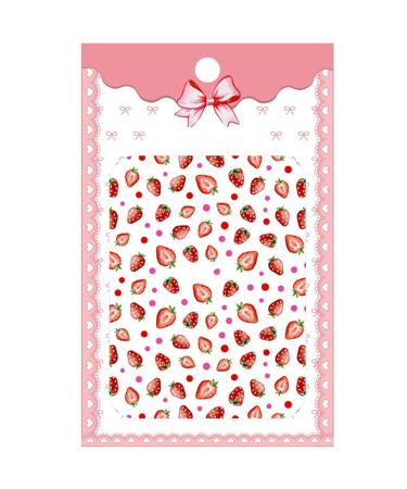3pcs Strawberry Nail Stickers Nail Polish Sliders Summer Fruit Decals Cherry Nail Art Tattoo Manicure Foil Wraps Strawberry Watermelon Nail Stickers Decal for Nail Water Tip Transfer Nail Decor