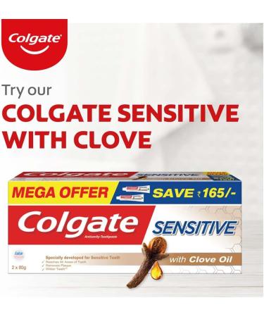 Colgate Sensitive Everyday Protection Toothpaste Combo Pack - 160g (80g X 2) for Sensitive Teeth & Healthy Gums | Cavities & Plaque Prevention - Buy Online on GoSupps.com
