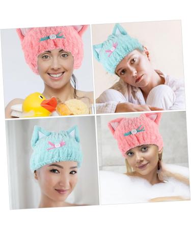 FRCOLOR 2pcs Dry Hair Cap Women Hair Hats Comfortable Showering Hats Coral Fleece Hair Hats Quick Drying Hair Hats Hair Caps for Bathing Adorable Bathing Hats Bathing Hair Wraps Hair Towel - Buy Online on GoSupps.com