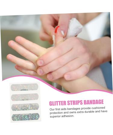 Didiseaon 20pcs Extra Large Cartoon Bandages - Glitter Plasters for Girls | Bulk First Aid Supplies for Lovely Travel - Buy Online on GoSupps.com