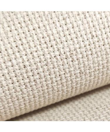 59x1 Yard 18 Ct Counted Cotton Aida Cloth Cross Stitch Fabric - Natural Oatmeal - Buy Online on GoSupps.com
