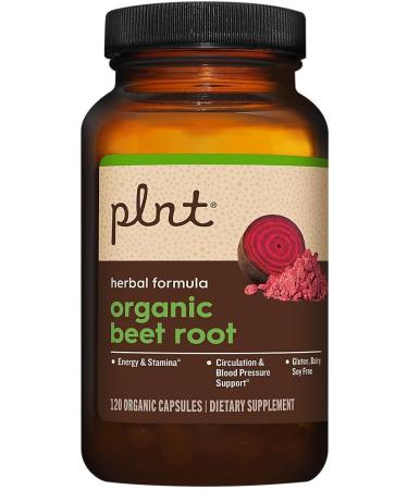 plnt Organic Beet Root a Circulation & Blood Pressure Support a 1 000 MG (120 Capsules) - Buy Online on GoSupps.com