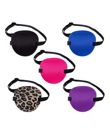 5 Pcs 3D Eye Patches for Adults Adjustable Medical Eyepatch Soft Lazy Eye Path Single Eye Mask for Right or Left Eye