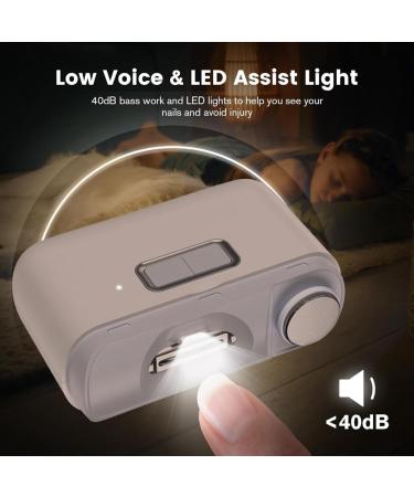 fumooa Electric Nail Clipper 2-in-1 Cutting and Grinding Automatic Nail Clipper 2-Speed with LED Light Electric Nail Clipper - Buy Online on GoSupps.com