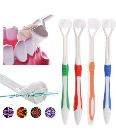 3-Sided Ultra Fine Soft Bristles Toothbrush for Adults | Health & Oral Care - Soft Blue - Buy Online on GoSupps.com