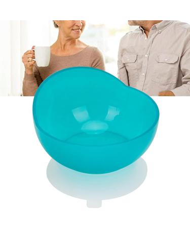 High-Low Scoop Bowl with Suction Cup Base - Spill-Proof Eating Aid for Elderly and Disabilities (Blue) - Buy Online on GoSupps.com