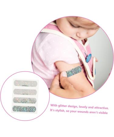 FRCOLOR 20pcs Glitter Adhesive Bandages - Convenient Travel Supplies for Daily Use | Household Adhesive Bandages 7.2x1.9cm - Buy Online on GoSupps.com