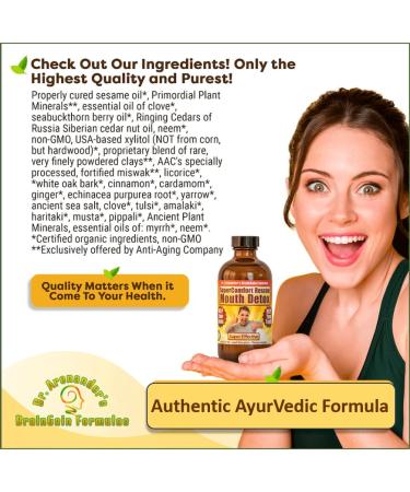 Organic Mouth Detox & Oil Pulling | AyurVeda Formula for Gum Disease Recession Toothaches & Gingivitis - International Shipping Available - Buy Online on GoSupps.com