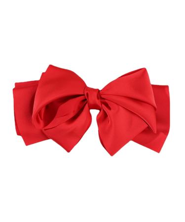 Hair Decoration Hairpin Women's Spring Large Bowknot Ribbon Clip Red