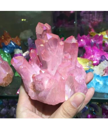 Crystal Rough 260-320g Rare Beautiful Rose Flame Aura Quartz Crystal Cluster Specimen Decoration - Buy Online on GoSupps.com