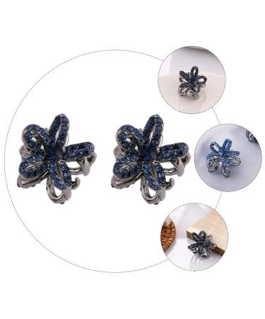 MILISTEN Mini Rhinestone Hair Claw Clips for Women Girls - 2pcs Flower Shape Non-Slip Jaw Clips - Buy Online on GoSupps.com