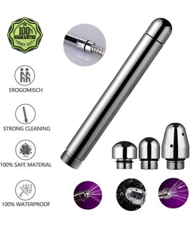 Nozzle Shower 3 Heads Aluminum Cleansing System - Silver Colonic Douche Cleaner for Ultimate Hygiene - Buy Online on GoSupps.com