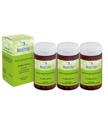 3x BioPr p ProBio 8 Plus capsules - value pack | 3 x 90 cellulose capsules | vegan | produced in Germany | certified production