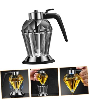 Zerodeko Oil Can Olive Oil Pot Oiler Soy Sauce Bottle Soy Sauce Dispenser Olive Oil Jar Kitchen Oil Dispenser Cruet Bottle Oil Press Glass Bottle Oil Storage Vinegar Bottle Stainless Steel 15X8.5X8.5CM Black - Buy Online on GoSupps.com