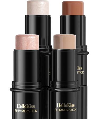 KTouler Contour Highlighter - 3 Colors - Makeup Stick - Cream Blush - Bronzer - Highlighting Shade - Long Lasting and Waterproof - Makeup Stick for Cheek Lips Eyes - Buy Online on GoSupps.com