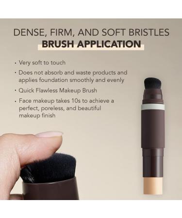 OBgE Natural Cover Foundation 2 Beige (13g/4.06 oz) - Stick Foundation with Brush for Flawless Skin Tone Correction and Blemish Coverage - Buy Online on GoSupps.com