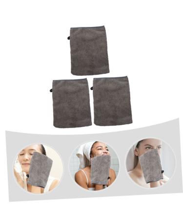 FRCOLOR 9 Pcs Fiber Makeup Remover Gloves - Travel Accessory for Men & Women - Microfiber Mitts for Easy Facial Cleansing - Grey Color - Buy Online on GoSupps.com