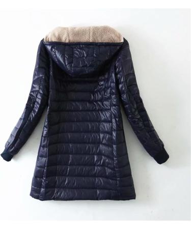 Shop Hanxiulin Oversized Plush Hoodie Jacket for Women - Cozy Winter Coat with Stand-Up Collar & Light Outdoor Lining - Size XL - Buy Online on GoSupps.com