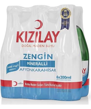 KIZILAY Natural Rich Mineral Water with Bicarbonate and Sodium 200ml x 12 Bottles with Pufai Grocery 12 Bottles - Buy Online on GoSupps.com