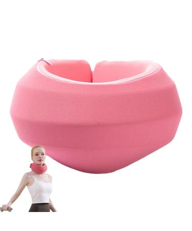Demaxiyad Halskrause Rachr re |Soft adjustable throat collar neck support made of foam soft fragrance to relieve the vertebral seed pressure stabilization when sleeping pink