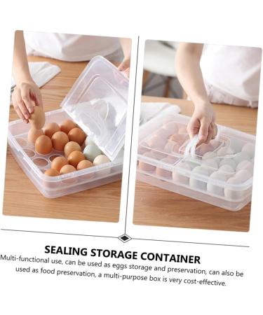 1 Pc Portable Egg Box Food Serving Tray Single Egg Holder Sealing Crisper Refrigerator re-usable - Buy Online on GoSupps.com