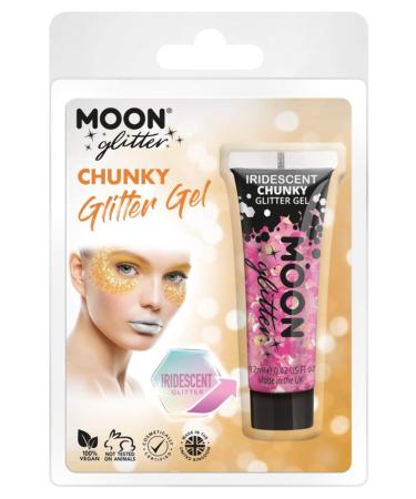 Smiffys Smiffys Moon Glitter Iridescent Chunky Glitter Gel Pink