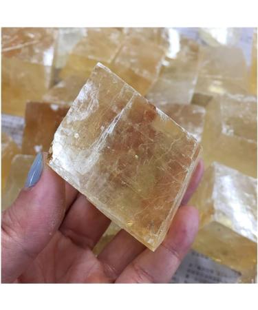Natural Yellow Calcite Stone Crystal Quartz Cluser Rough Specimen Full of Texture - Buy Online on GoSupps.com