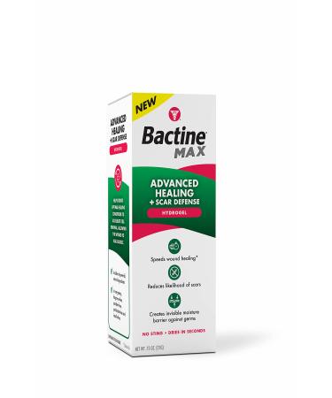Bactine MAX Advanced Healing + Scar Defense Hydrogel for First Aid Wound Care, 0.75oz